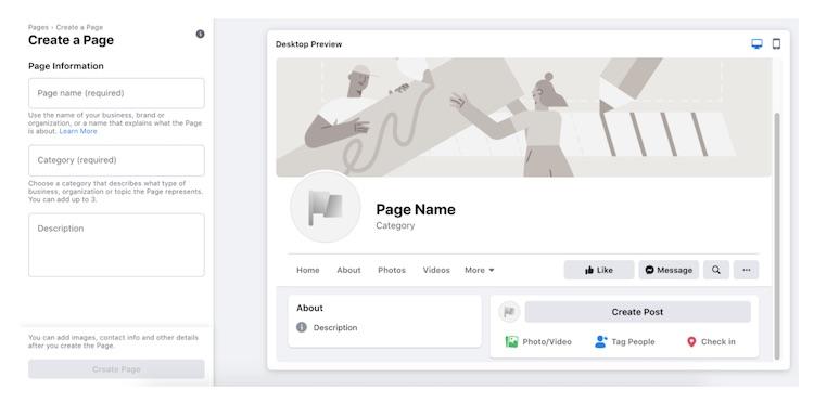 Crear una página de negocios de Facebook