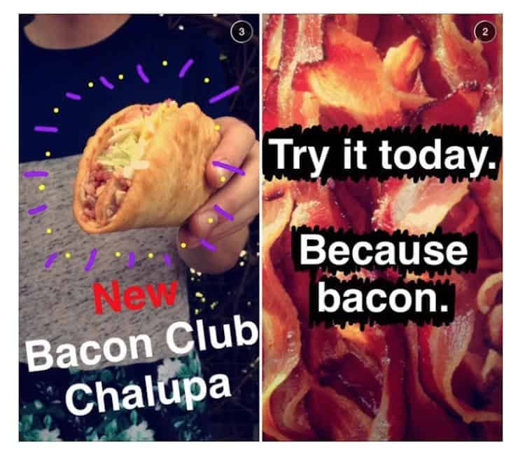 Anuncio de Snapchat de Taco Bell