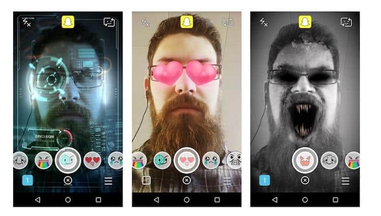 Filtros de Snapchat de Realidad Aumentada