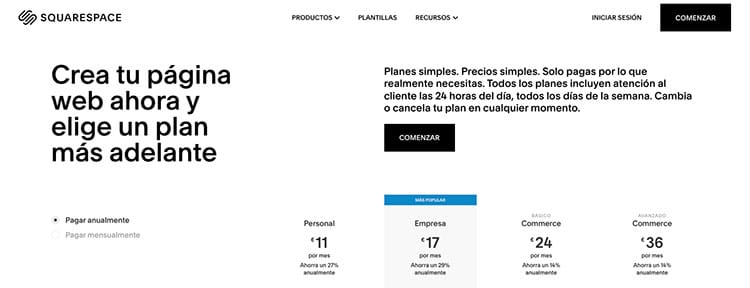 Squarespace-precios