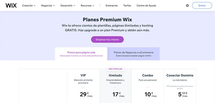 WIX-PRECIOS