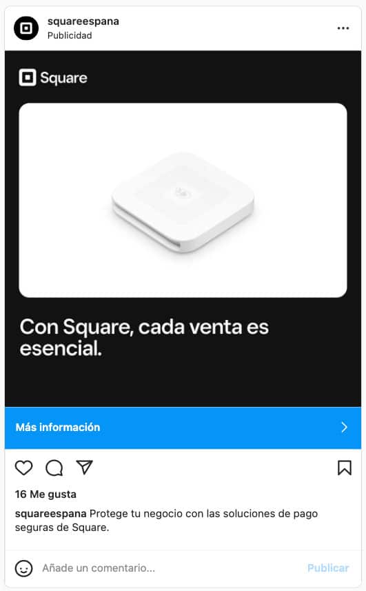 Foto publicidad en Instagram